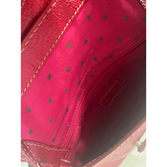 Kate Spade small red leather shoulder bag purse. - Picture 6 of 12
